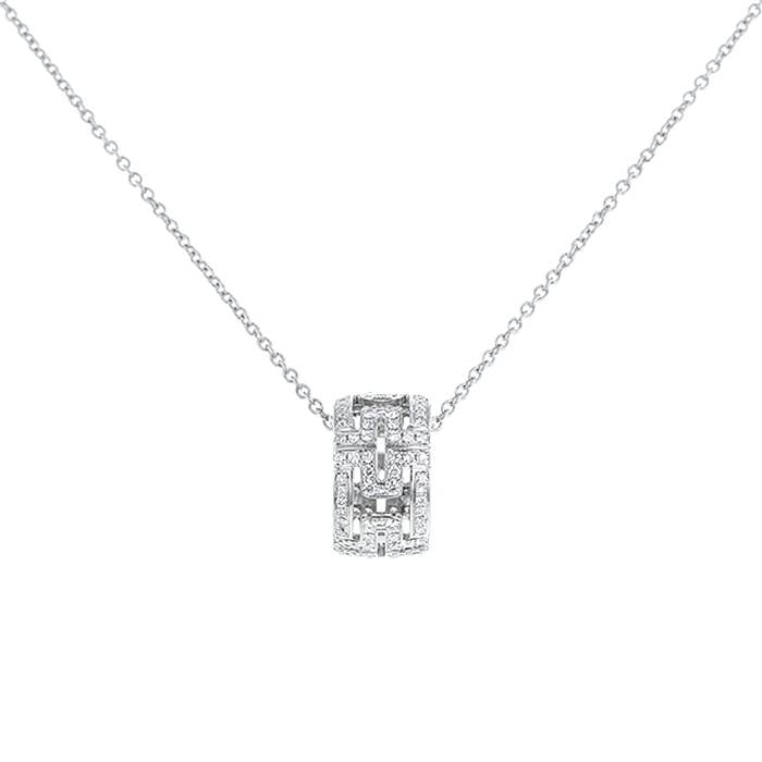 [Glow Muse]PARENTESI NECKLACE SILVER DIAMOND