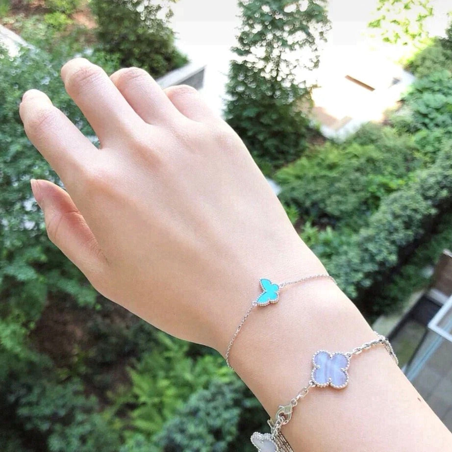 [Glow Muse]BUTTERFLY TURQUOISE BUTTERFLY BRACELET SILVER