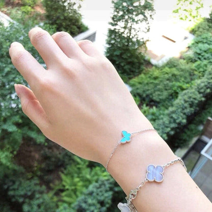 [Glow Muse]BUTTERFLY TURQUOISE BUTTERFLY BRACELET SILVER