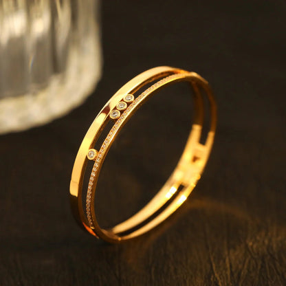 [Glow Muse]Move Romane Diamond Bangle Bracelet