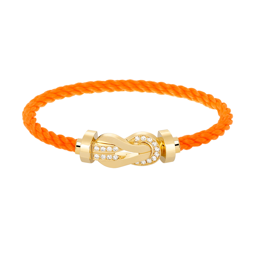 [Glow Muse]CHANCE LARGE 8 FIGURE BUCKLE HALF DIAMOND BRACELET GOLD