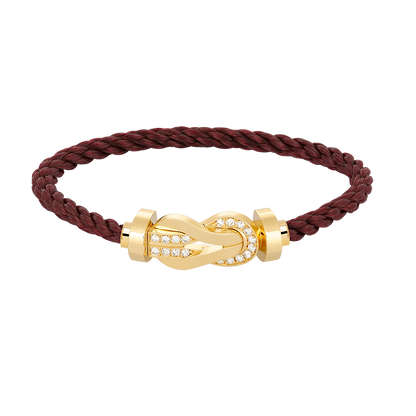 [Glow Muse]CHANCE LARGE 8 FIGURE BUCKLE HALF DIAMOND BRACELET GOLD