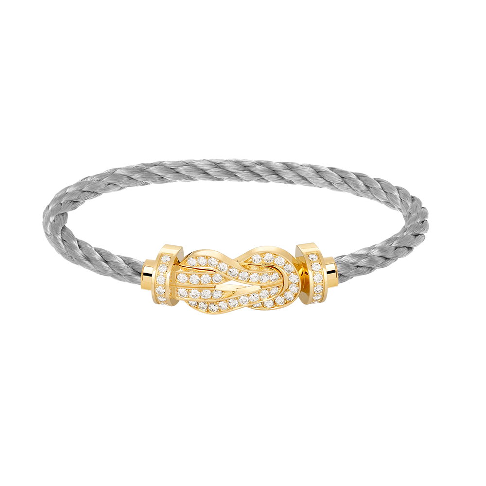 [Glow Muse]CHANCE LARGE 8 FIGURE BUCKLE FULLDIAMOND BRACELET GOLD