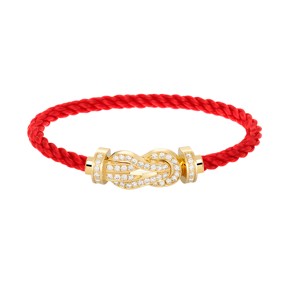[Glow Muse]CHANCE LARGE 8 FIGURE BUCKLE FULLDIAMOND BRACELET GOLD
