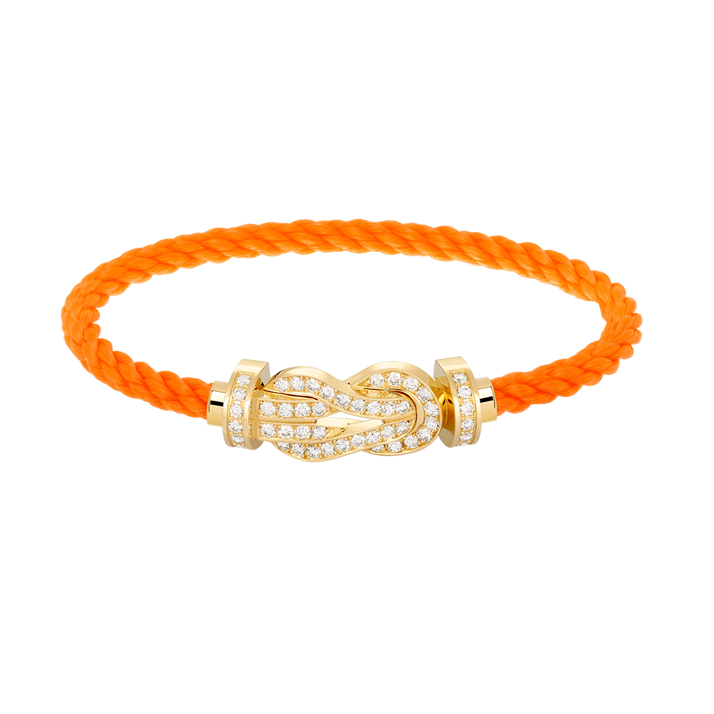 [Glow Muse]CHANCE LARGE 8 FIGURE BUCKLE FULLDIAMOND BRACELET GOLD