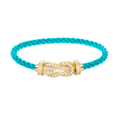[Glow Muse]CHANCE LARGE 8 FIGURE BUCKLE FULLDIAMOND BRACELET GOLD