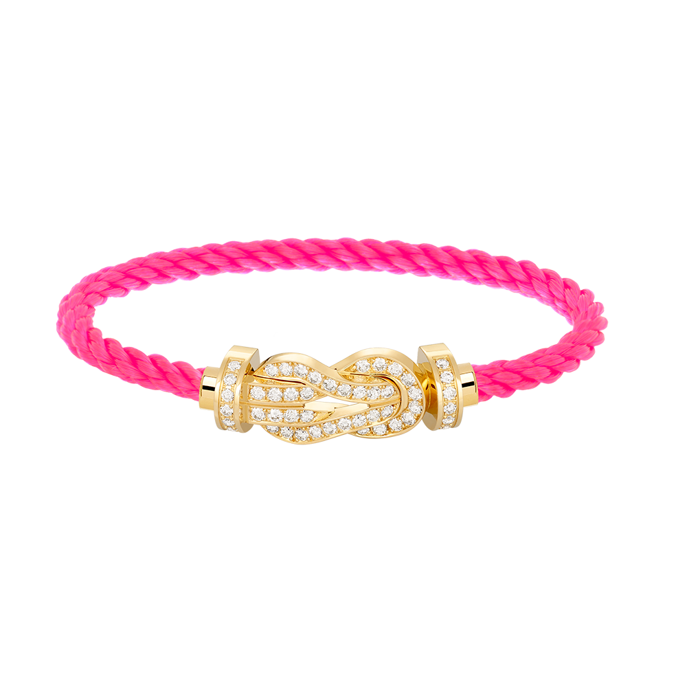[Glow Muse]CHANCE LARGE 8 FIGURE BUCKLE FULLDIAMOND BRACELET GOLD