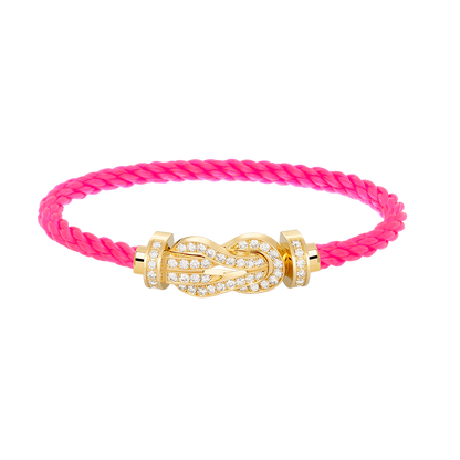 [Glow Muse]CHANCE LARGE 8 FIGURE BUCKLE FULLDIAMOND BRACELET GOLD
