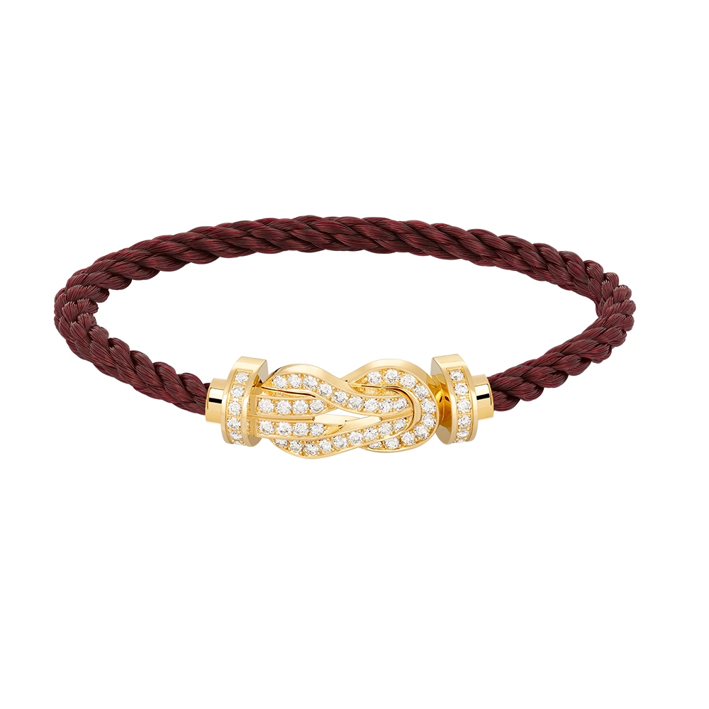 [Glow Muse]CHANCE LARGE 8 FIGURE BUCKLE FULLDIAMOND BRACELET GOLD