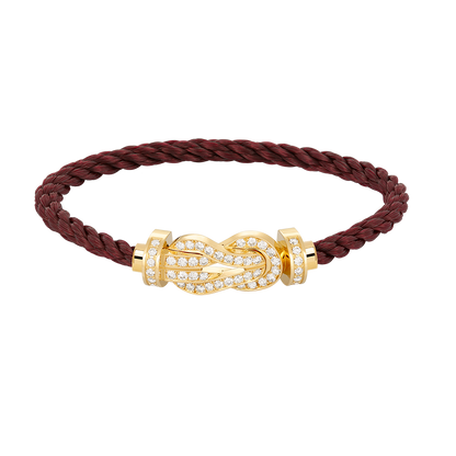 [Glow Muse]CHANCE LARGE 8 FIGURE BUCKLE FULLDIAMOND BRACELET GOLD