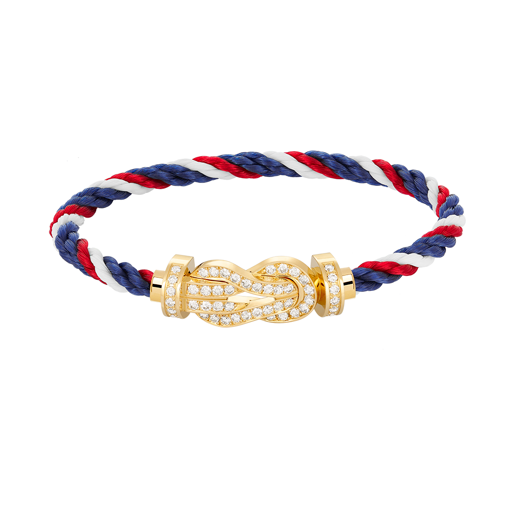 [Glow Muse]CHANCE LARGE 8 FIGURE BUCKLE FULLDIAMOND BRACELET GOLD