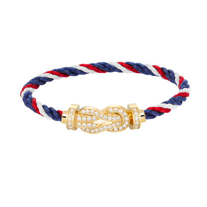 [Glow Muse]CHANCE LARGE 8 FIGURE BUCKLE FULLDIAMOND BRACELET GOLD