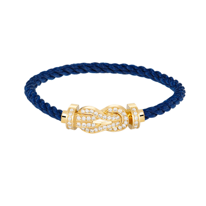 [Glow Muse]CHANCE LARGE 8 FIGURE BUCKLE FULLDIAMOND BRACELET GOLD