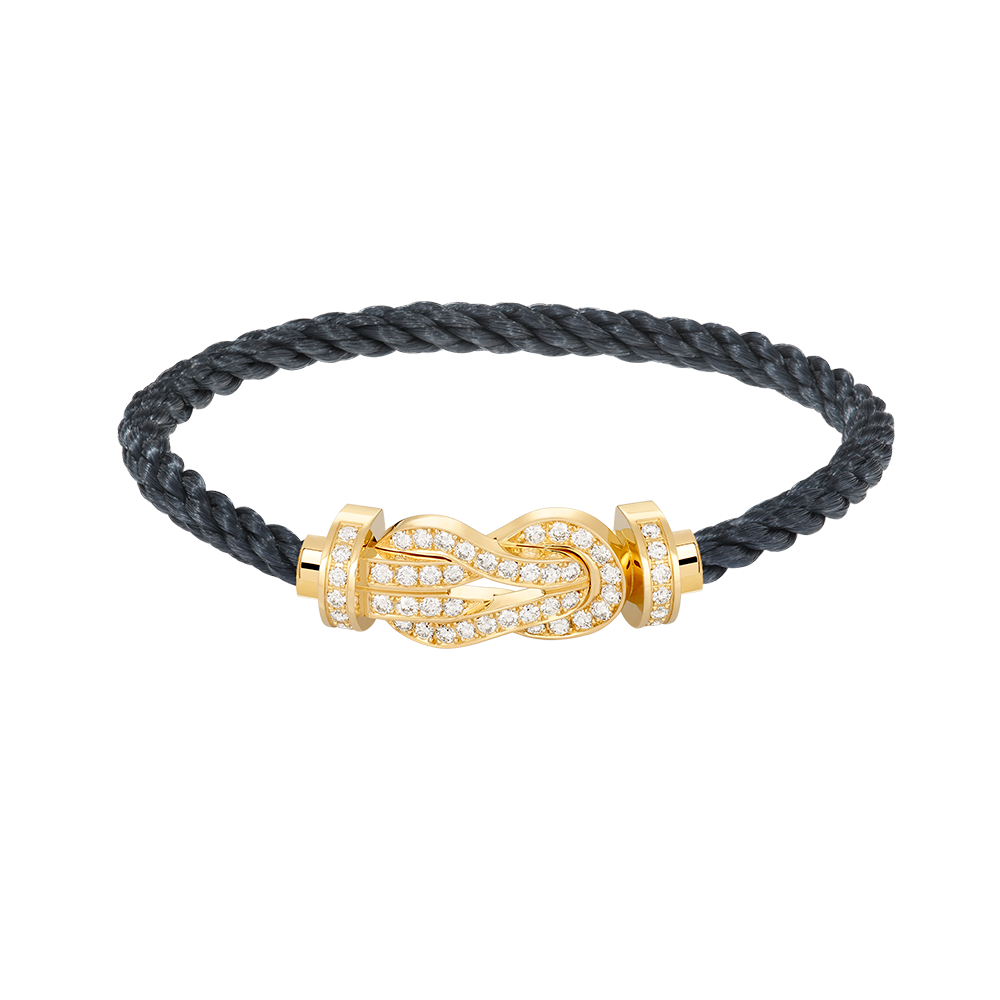 [Glow Muse]CHANCE LARGE 8 FIGURE BUCKLE FULLDIAMOND BRACELET GOLD