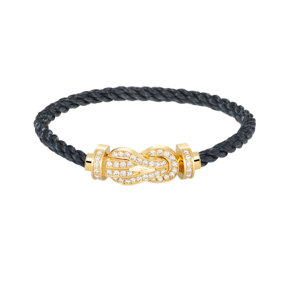 [Glow Muse]CHANCE LARGE 8 FIGURE BUCKLE FULLDIAMOND BRACELET GOLD