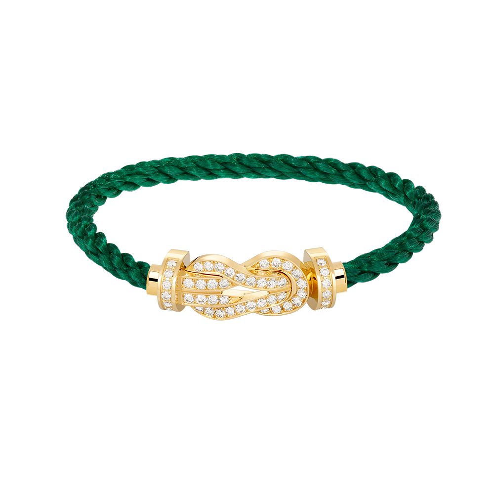 [Glow Muse]CHANCE LARGE 8 FIGURE BUCKLE FULLDIAMOND BRACELET GOLD