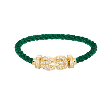 [Glow Muse]CHANCE LARGE 8 FIGURE BUCKLE FULLDIAMOND BRACELET GOLD
