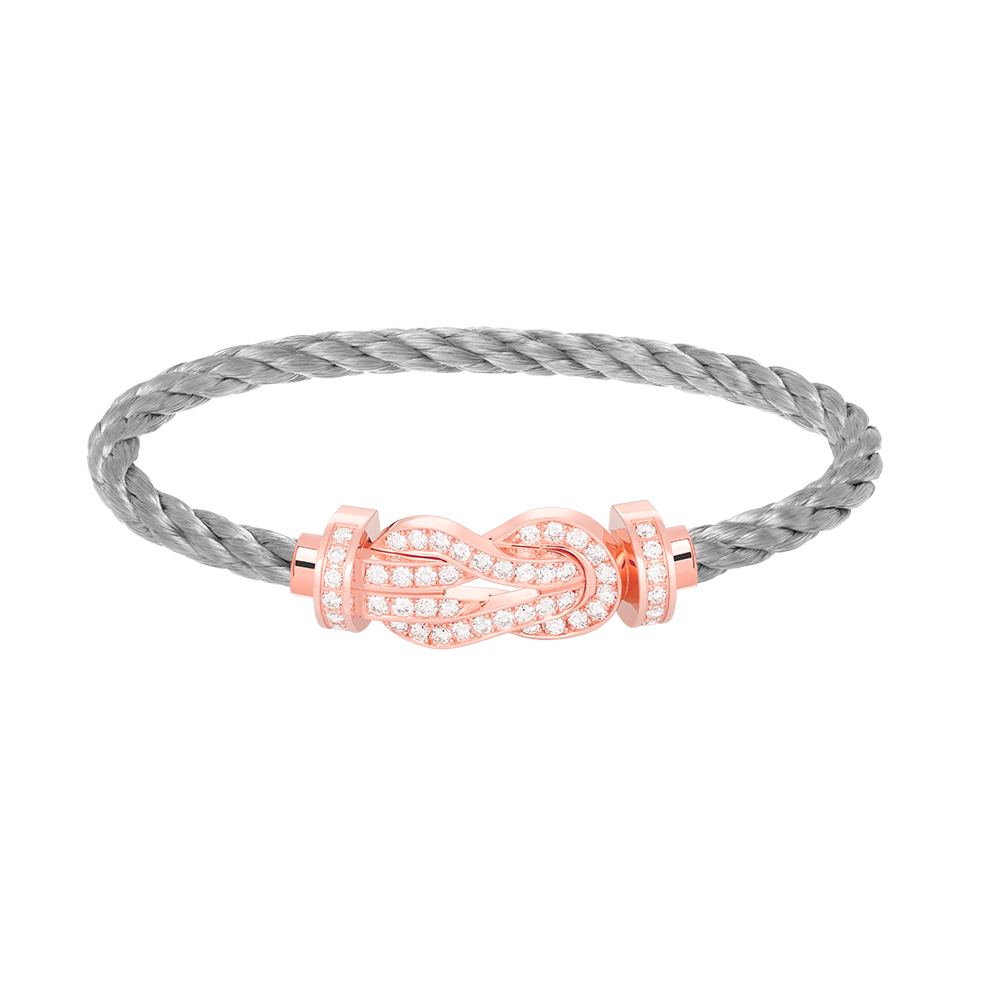 [Glow Muse]CHANCE LARGE 8 FIGURE BUCKLE FULL DIAMOND BRACELET ROSE GOLD