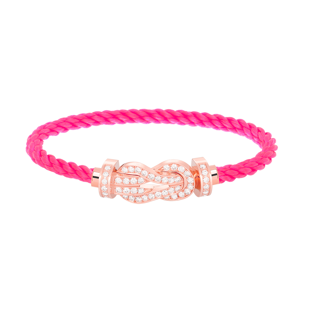 [Glow Muse]CHANCE LARGE 8 FIGURE BUCKLE FULL DIAMOND BRACELET ROSE GOLD