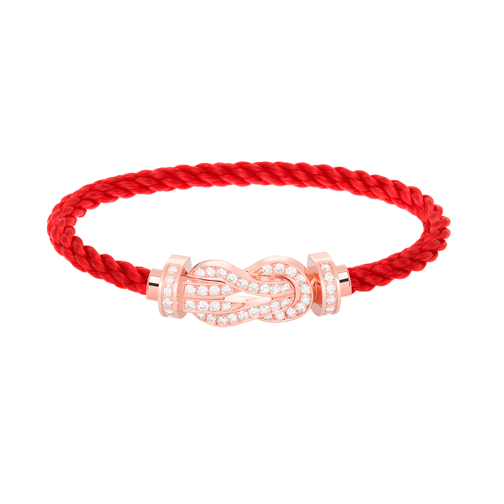 [Glow Muse]CHANCE LARGE 8 FIGURE BUCKLE FULL DIAMOND BRACELET ROSE GOLD