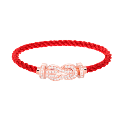 [Glow Muse]CHANCE LARGE 8 FIGURE BUCKLE FULL DIAMOND BRACELET ROSE GOLD