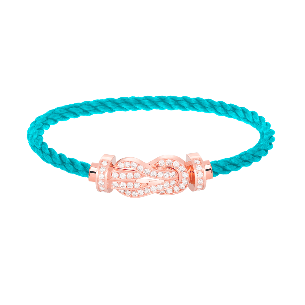 [Glow Muse]CHANCE LARGE 8 FIGURE BUCKLE FULL DIAMOND BRACELET ROSE GOLD