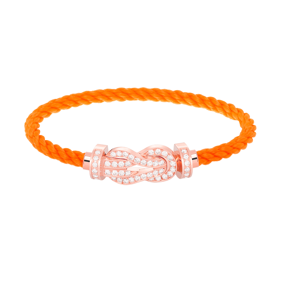 [Glow Muse]CHANCE LARGE 8 FIGURE BUCKLE FULL DIAMOND BRACELET ROSE GOLD