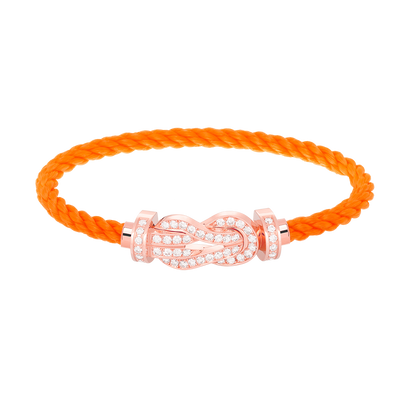 [Glow Muse]CHANCE LARGE 8 FIGURE BUCKLE FULL DIAMOND BRACELET ROSE GOLD