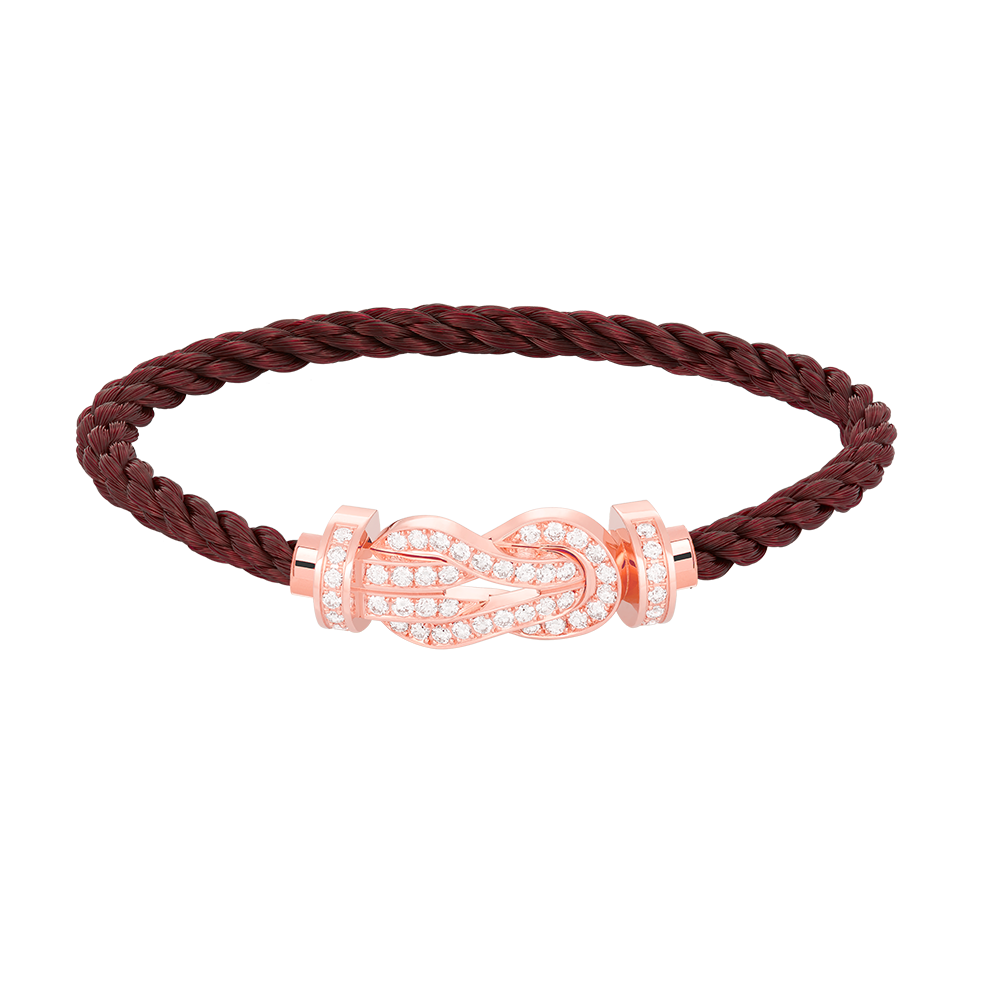 [Glow Muse]CHANCE LARGE 8 FIGURE BUCKLE FULL DIAMOND BRACELET ROSE GOLD
