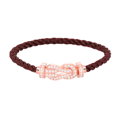 [Glow Muse]CHANCE LARGE 8 FIGURE BUCKLE FULL DIAMOND BRACELET ROSE GOLD