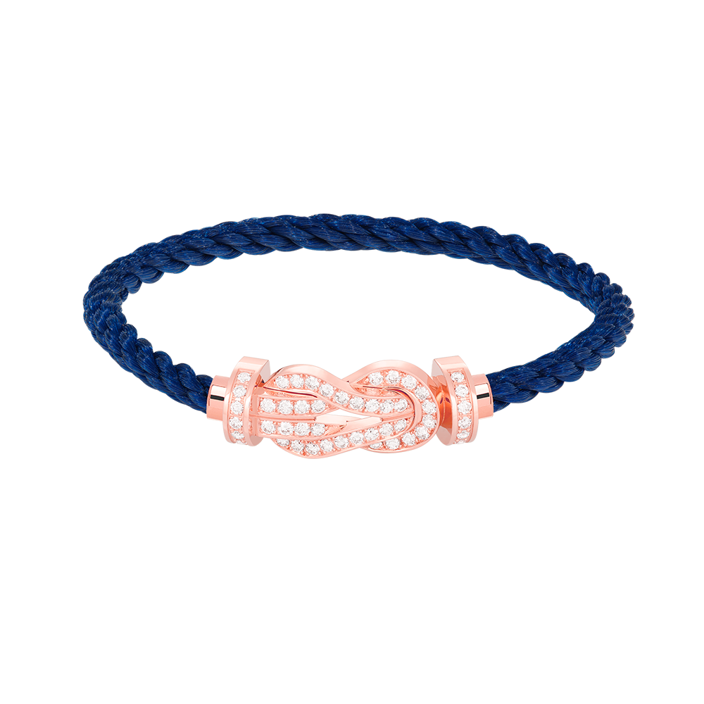[Glow Muse]CHANCE LARGE 8 FIGURE BUCKLE FULL DIAMOND BRACELET ROSE GOLD