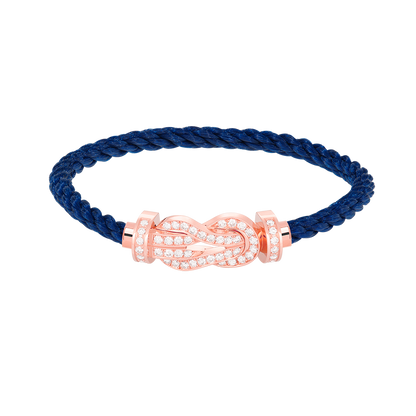 [Glow Muse]CHANCE LARGE 8 FIGURE BUCKLE FULL DIAMOND BRACELET ROSE GOLD
