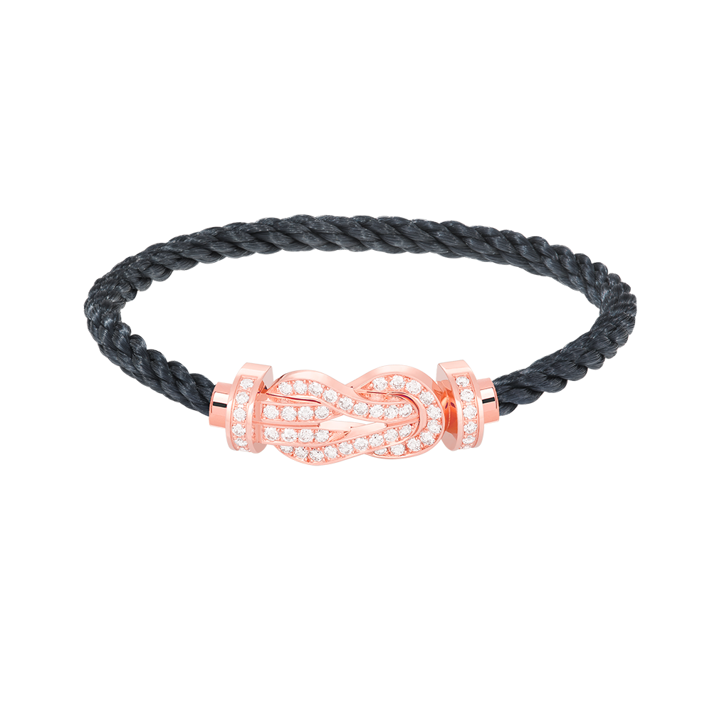 [Glow Muse]CHANCE LARGE 8 FIGURE BUCKLE FULL DIAMOND BRACELET ROSE GOLD