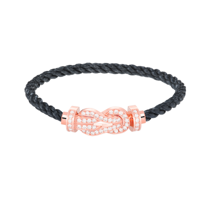 [Glow Muse]CHANCE LARGE 8 FIGURE BUCKLE FULL DIAMOND BRACELET ROSE GOLD
