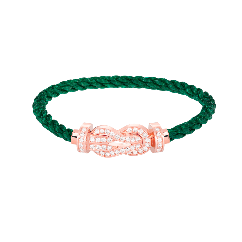 [Glow Muse]CHANCE LARGE 8 FIGURE BUCKLE FULL DIAMOND BRACELET ROSE GOLD