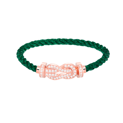 [Glow Muse]CHANCE LARGE 8 FIGURE BUCKLE FULL DIAMOND BRACELET ROSE GOLD