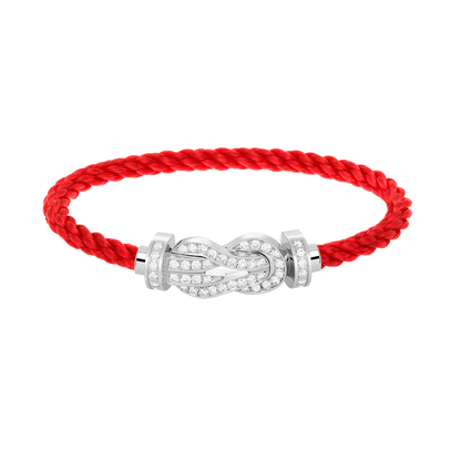 [Glow Muse]CHANCE LARGE 8 FIGURE BUCKLE FULL DIAMOND BRACELET SILVER