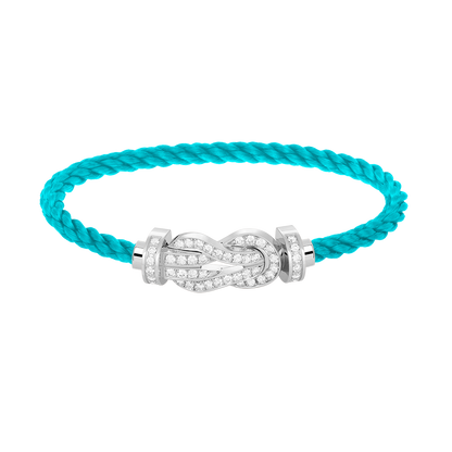 [Glow Muse]CHANCE LARGE 8 FIGURE BUCKLE FULL DIAMOND BRACELET SILVER