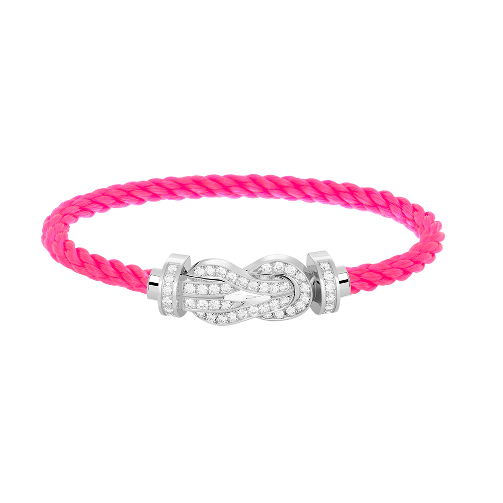 [Glow Muse]CHANCE LARGE 8 FIGURE BUCKLE FULL DIAMOND BRACELET SILVER