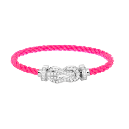 [Glow Muse]CHANCE LARGE 8 FIGURE BUCKLE FULL DIAMOND BRACELET SILVER