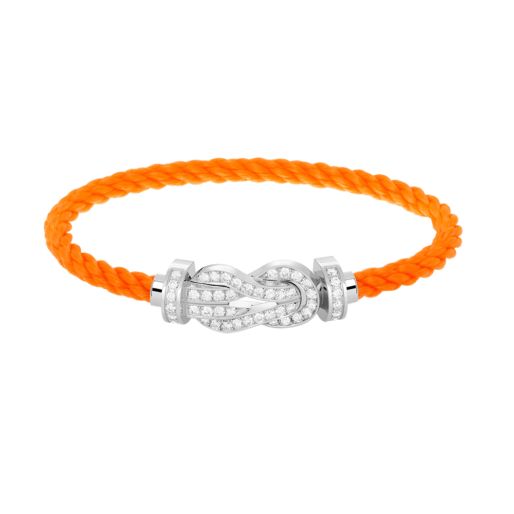 [Glow Muse]CHANCE LARGE 8 FIGURE BUCKLE FULL DIAMOND BRACELET SILVER