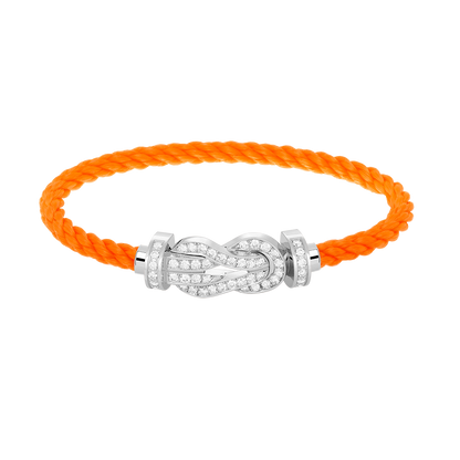 [Glow Muse]CHANCE LARGE 8 FIGURE BUCKLE FULL DIAMOND BRACELET SILVER