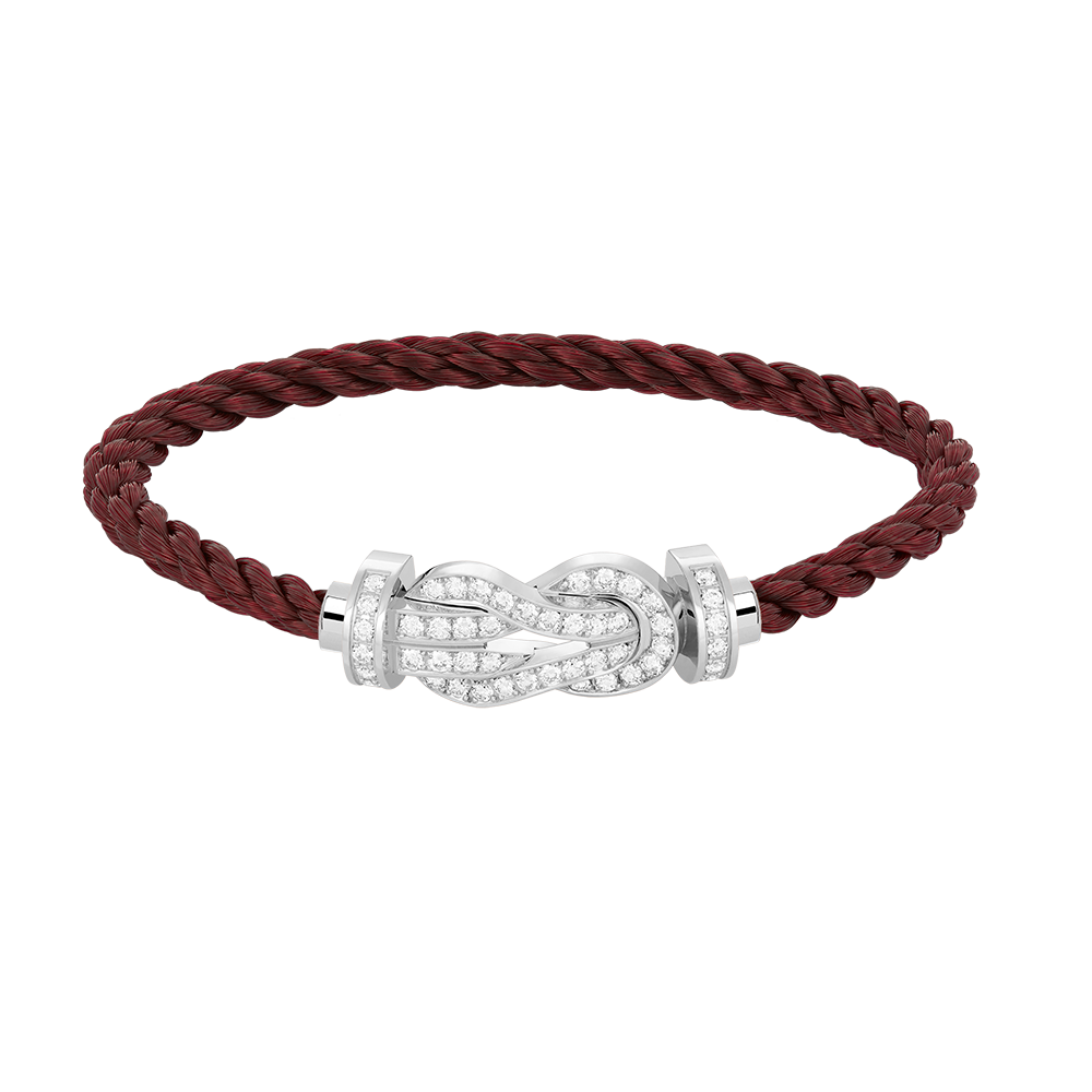 [Glow Muse]CHANCE LARGE 8 FIGURE BUCKLE FULL DIAMOND BRACELET SILVER