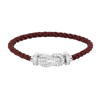 [Glow Muse]CHANCE LARGE 8 FIGURE BUCKLE FULL DIAMOND BRACELET SILVER