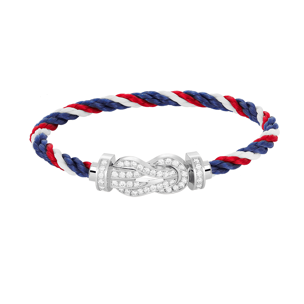 [Glow Muse]CHANCE LARGE 8 FIGURE BUCKLE FULL DIAMOND BRACELET SILVER