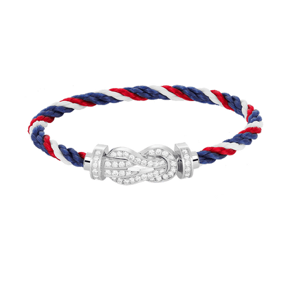 [Glow Muse]CHANCE LARGE 8 FIGURE BUCKLE FULL DIAMOND BRACELET SILVER