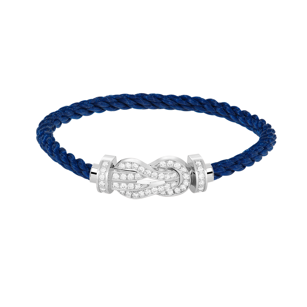[Glow Muse]CHANCE LARGE 8 FIGURE BUCKLE FULL DIAMOND BRACELET SILVER