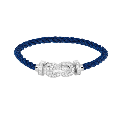 [Glow Muse]CHANCE LARGE 8 FIGURE BUCKLE FULL DIAMOND BRACELET SILVER