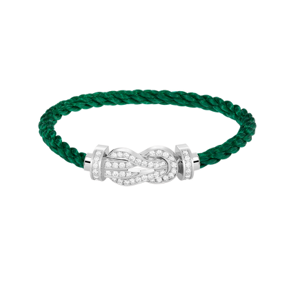 [Glow Muse]CHANCE LARGE 8 FIGURE BUCKLE FULL DIAMOND BRACELET SILVER