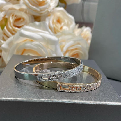 [Glow Muse]Move Noa Rose Gold Pavé Diamond Bangle Bracelet